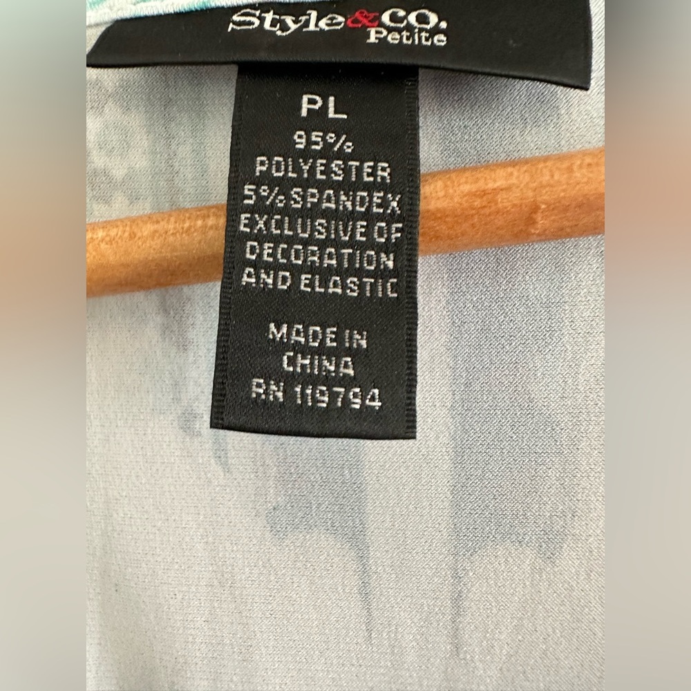 Style&Co floral cap sleeve maxi dress with elastic waist lace and metal details - Picture 6 of 8